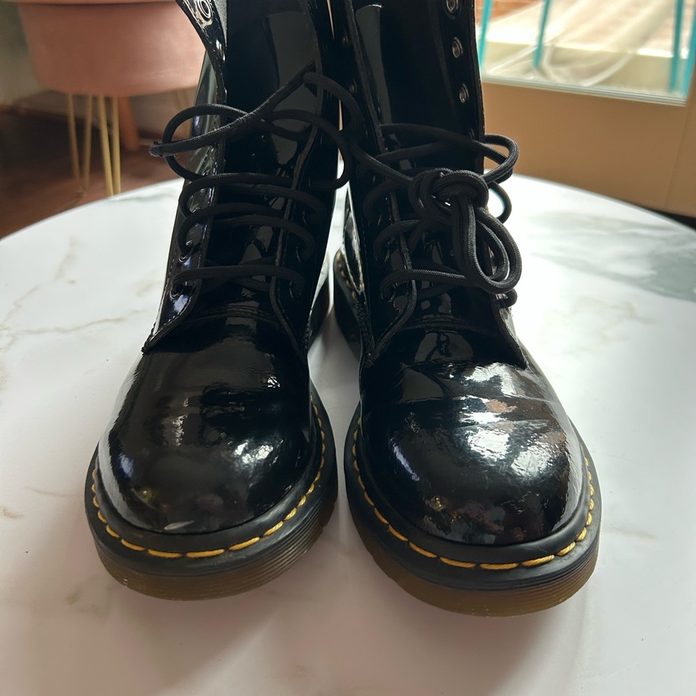 Dr. Martens Shiny Black Combat Boots